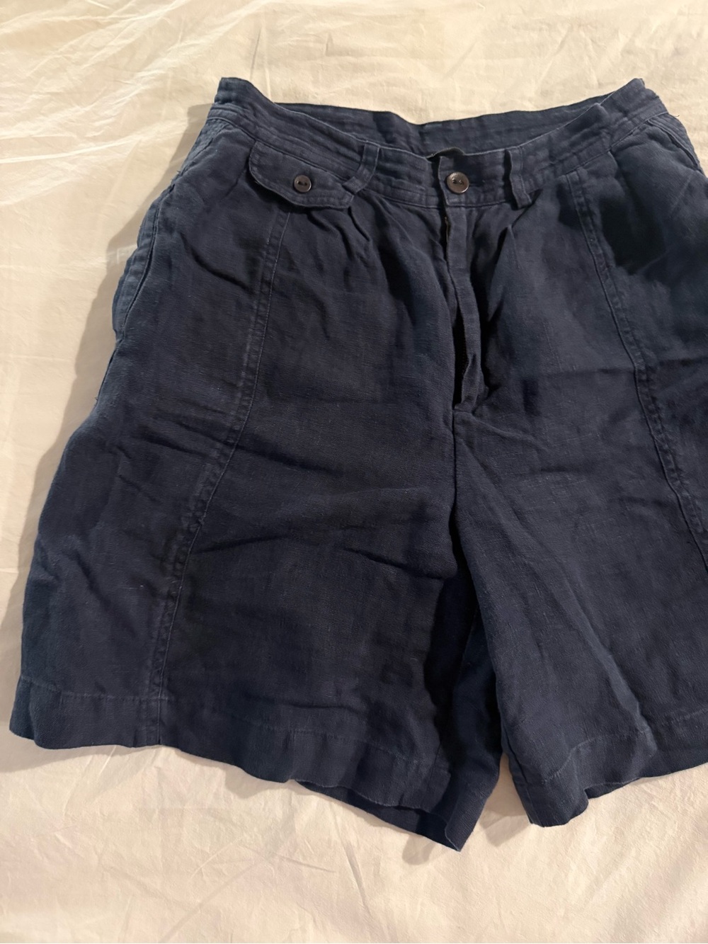 Rachel Comey Linen Shorts in Navy